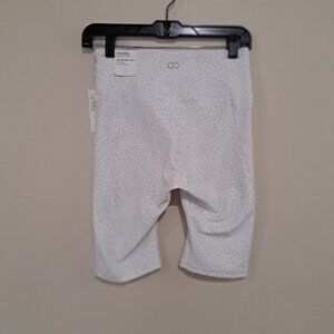 Calia by Carrie Underwood Biker Shorts New with tags mosaic patter in white grey